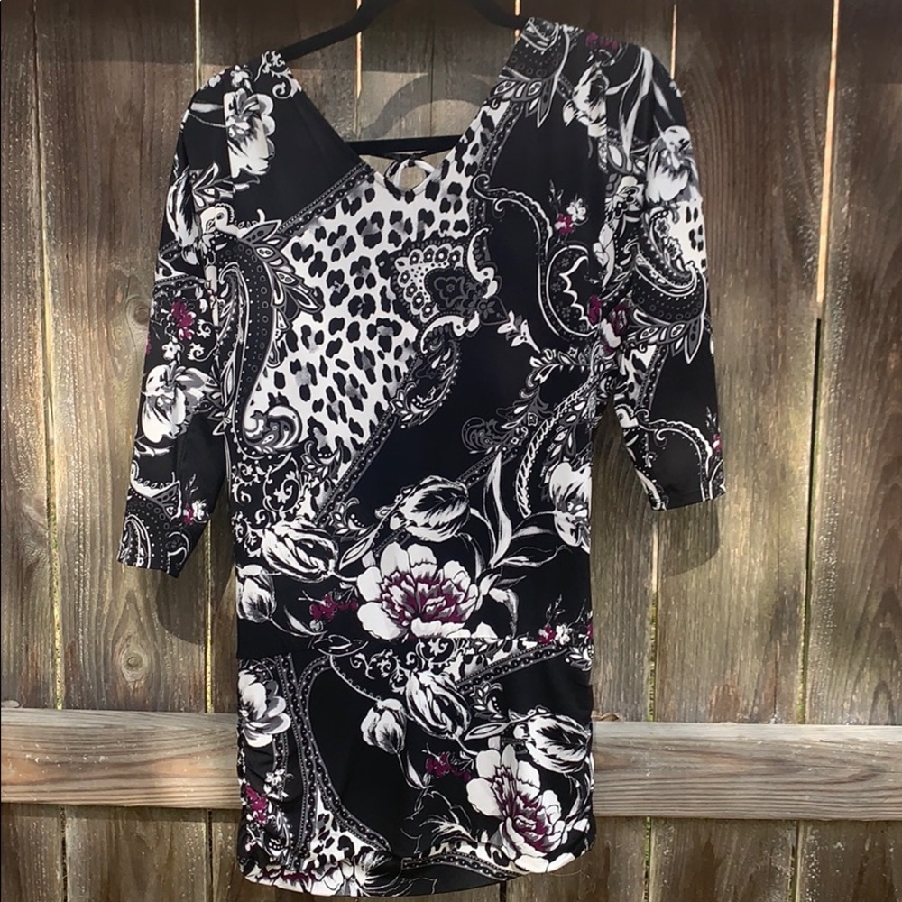 White House black market drop waist tunic sz S
